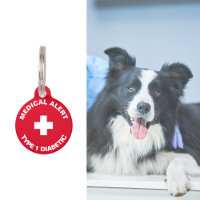 Alerte Médicale personnalisée rouge diabétique