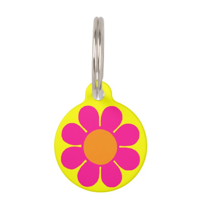 Médaillon Pour Animaux Alimentation Fleur personnalisable (Devant)