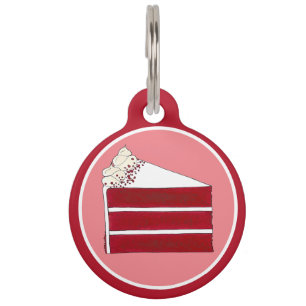 Médaillon Pour Animaux Alimentation Sud Rouge Velvet Couche de gâteau Bou