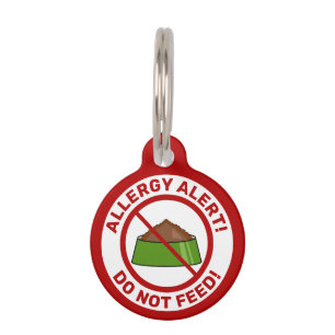 Médaillon Pour Animaux Allergy Alert Cartogramme Chien Bowl avec nourritu