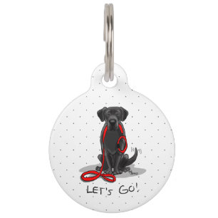 Médaillon Pour Animaux Allons-y ! Black Lab Labrador Retriever Mignon