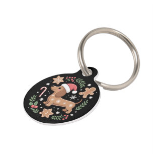 Médaillon Pour Animaux Amateur de chien saucisse en pain d'épice Noël Dac