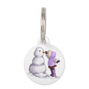 Médaillon Pour Animaux Ami de neige