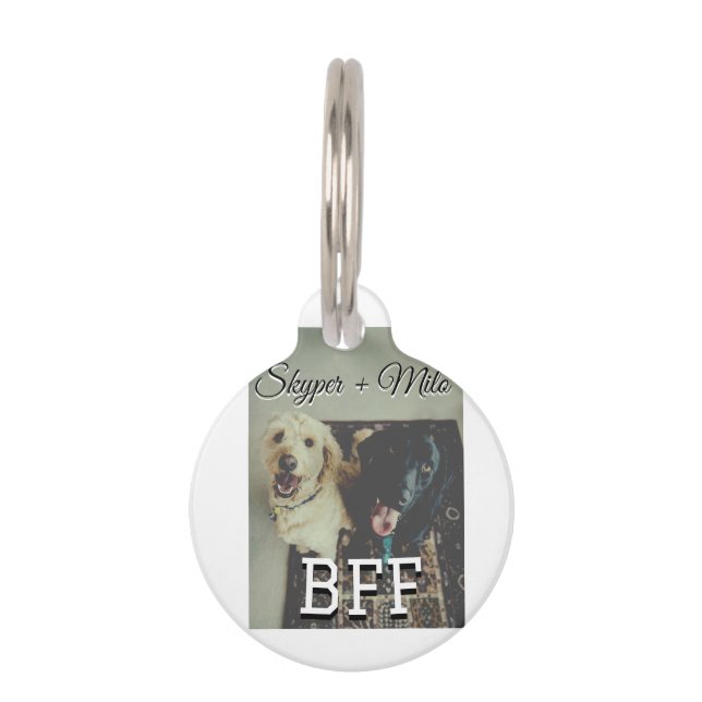 Médaillon Pour Animaux Amis animaux meilleures copines ajouter nom animal (Devant)