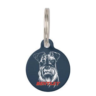 Médaillon Pour Animaux Amoureux des chiens personnalisé Mini Schnauzer