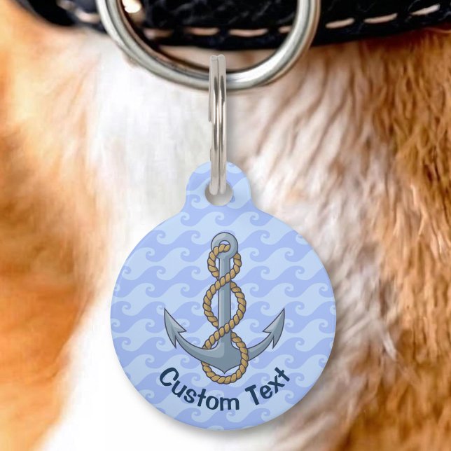 Médaillon Pour Animaux Ancre avec corde (Créateur téléchargé)