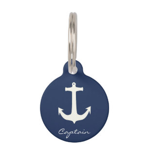 Médaillon Pour Animaux Ancre funky Capitaine Sea Ocean Sailing