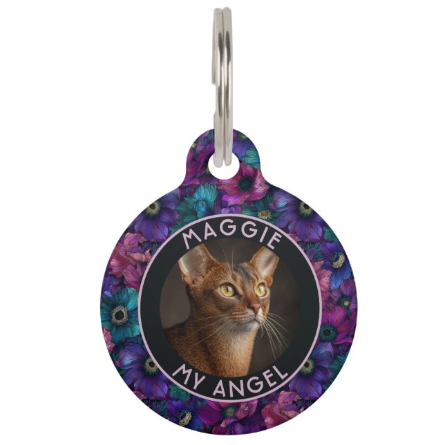 Médaillon Pour Animaux Anémones de cadeau de chien unique (Devant)