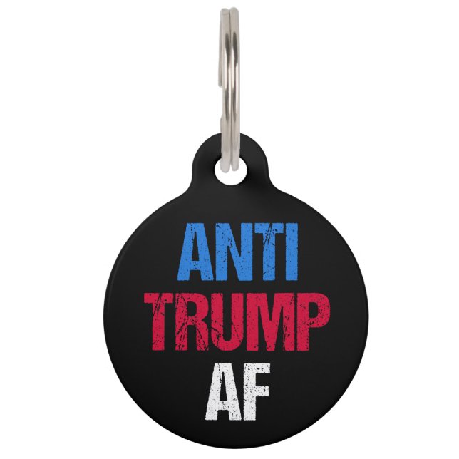 Médaillon Pour Animaux Anti-Trump AF I (Devant)