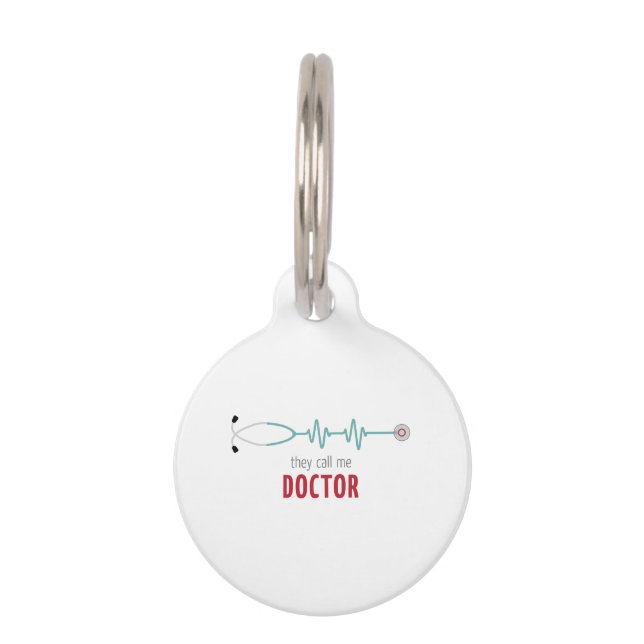 Médaillon Pour Animaux Appelle-moi médecin (Devant)