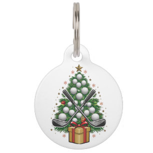 Médaillon Pour Animaux Arbre de Noël Équipement de Golf Noël Golf