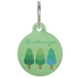 Médaillon Pour Animaux Arbres verts boisés Thunder_Cove