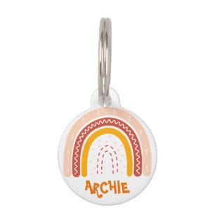 MÉDAILLON POUR ANIMAUX ARC-EN-CIEL SIMPLE BOHÈME MIGNON POUR CHIEN MÂLE