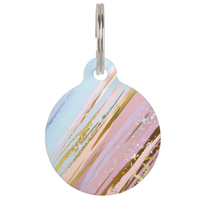 Médaillon Pour Animaux Arrière - plan rose texturé (Devant)