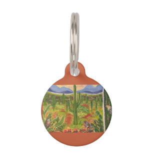 Médaillon Pour Animaux Art du désert d'Arizona