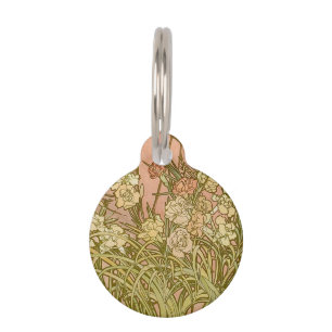 Médaillon Pour Animaux Art Nouveau Alphonse Mucha Fleurs de carnation flo