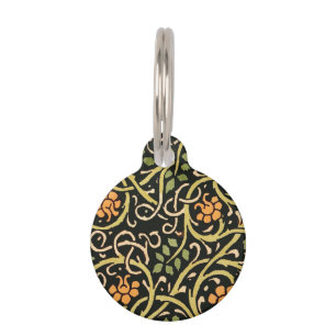 Médaillon Pour Animaux Arts et artisanat vintage motif floral Roycroft