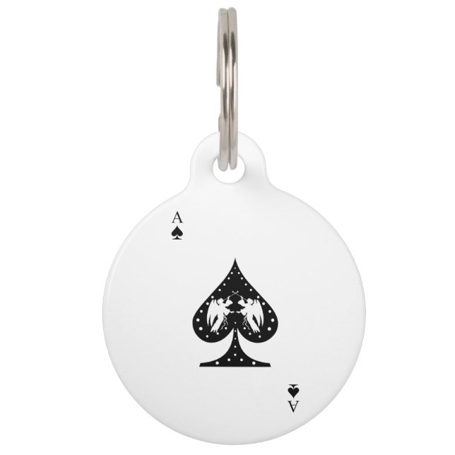 Médaillon Pour Animaux As de pique (Dos)
