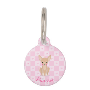 Médaillon Pour Animaux Assez dans le chiwawa rose