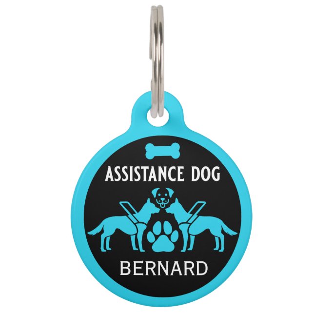 Médaillon Pour Animaux Assistance Dons de chien (Devant)