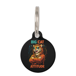 Médaillon Pour Animaux Attitude de gros chat