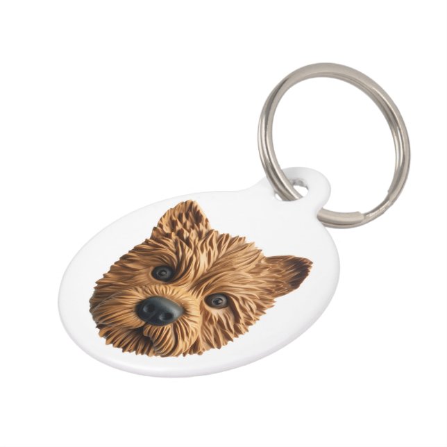 Médaillon Pour Animaux Australian Terrier Dog 3D inspiré (Côté )