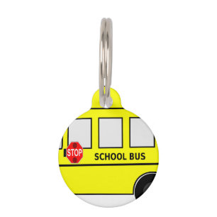 Médaillon Pour Animaux Autobus scolaire