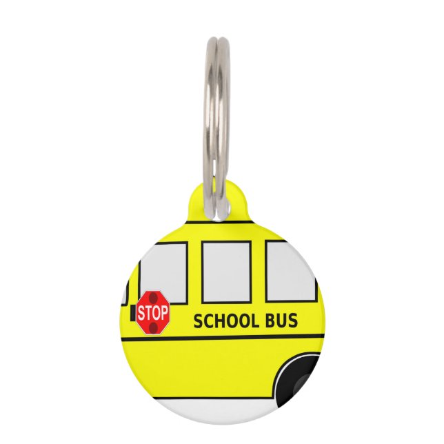 Médaillon Pour Animaux Autobus scolaire (Devant)