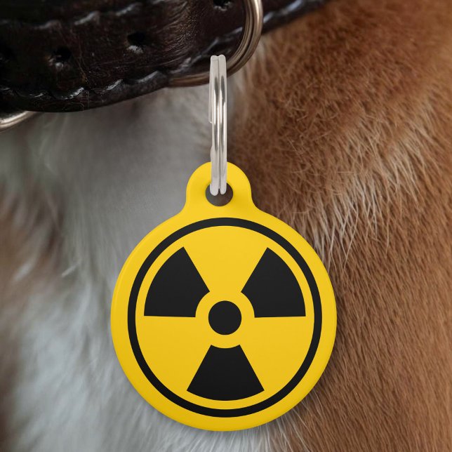 Médaillon Pour Animaux Avertissement de radioactivité (Créateur téléchargé)