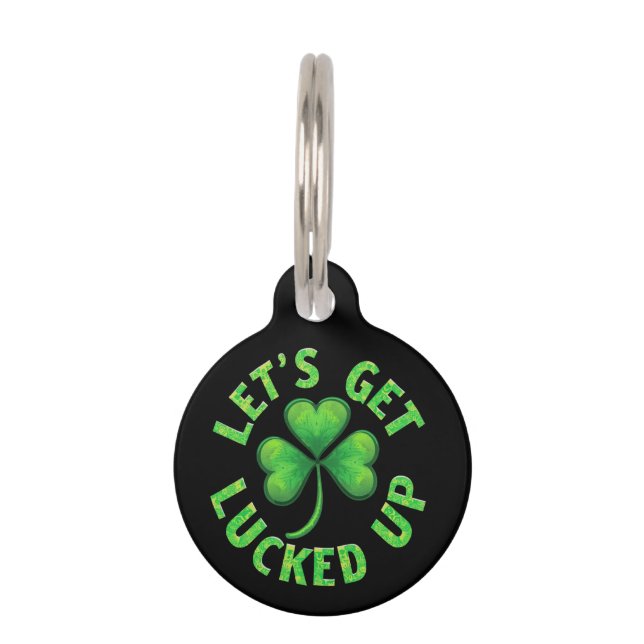 Médaillon Pour Animaux Ayons de la chance pour la Saint Patrick's Day Fun (Devant)