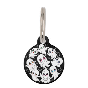 Médaillon Pour Animaux Baby Ghosts Éffrayant mignon Halloween humeur