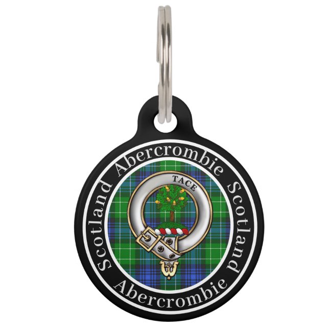 Médaillon Pour Animaux Badge Abercrombie et tartan personnalisé pour pers (Devant)