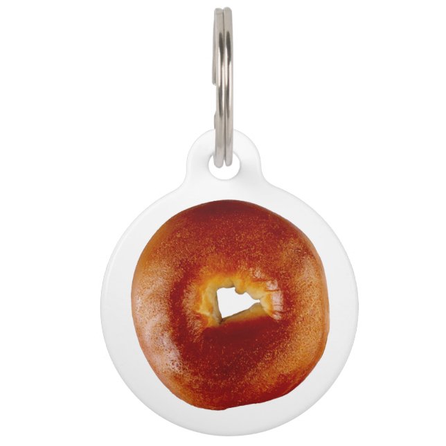 Médaillon Pour Animaux Bagel Personnalisé (Devant)