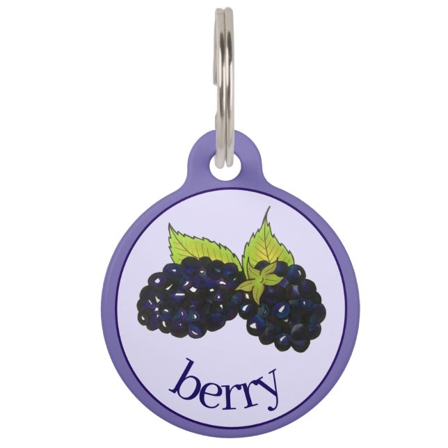 Médaillon Pour Animaux Baies-mûres d'été Blackberry Berry Berries (Devant)