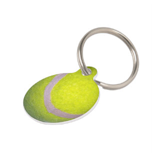 Médaillon Pour Animaux Bal De Tennis Jaune,