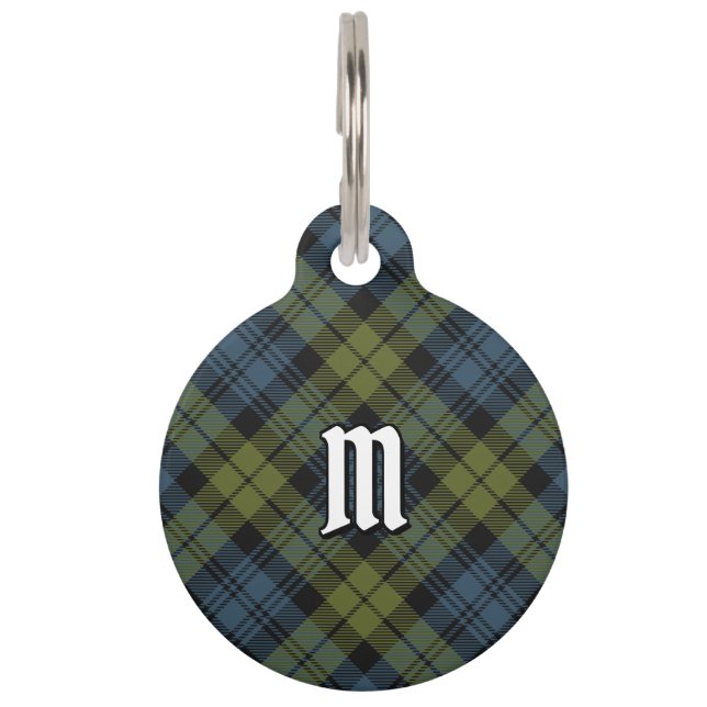 Médaillon Pour Animaux Balise Campbell Tartan Pet ID (Devant)