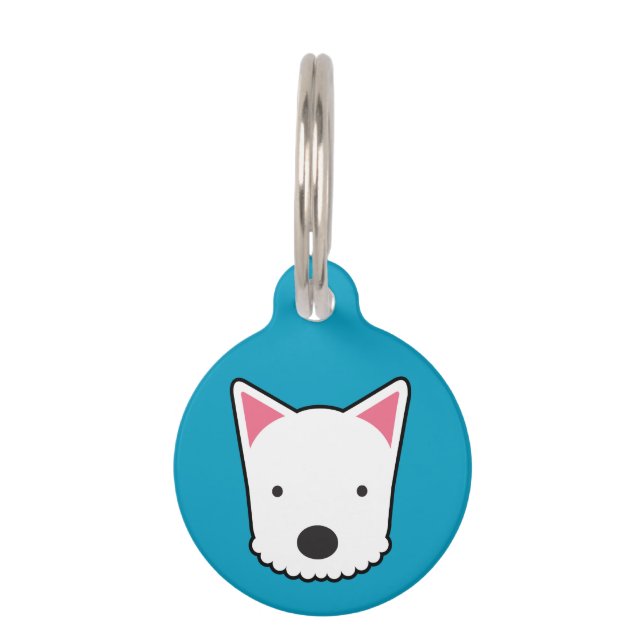 Médaillon Pour Animaux Balise Chien Westie (Devant)