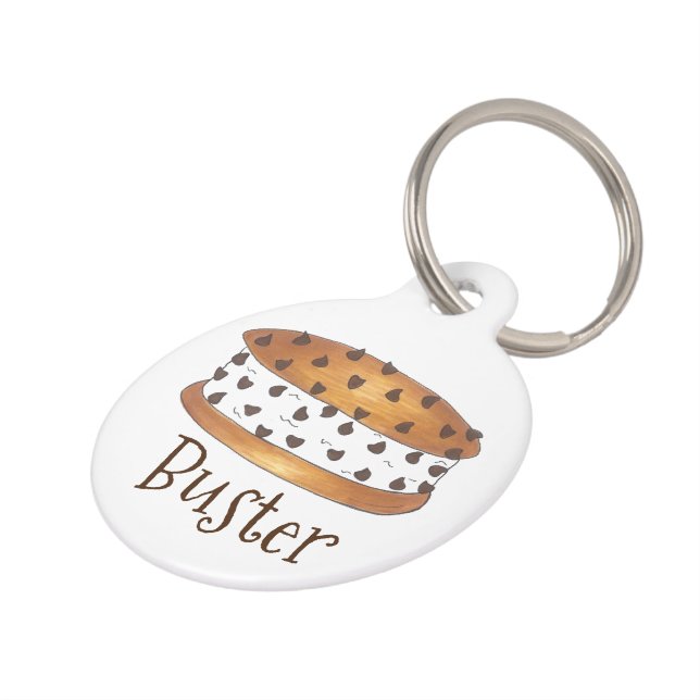 Médaillon Pour Animaux Balise Chipwich Ice Crème Sandwich Personnalisé Ch (Côté )
