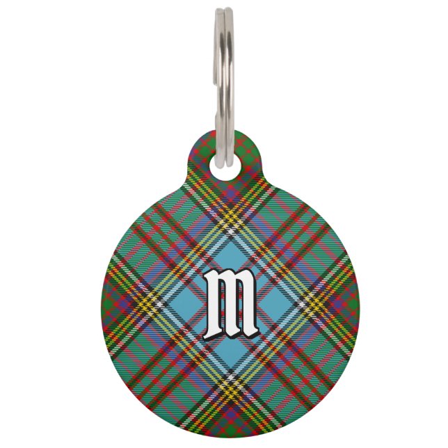 Médaillon Pour Animaux Balise Clan Anderson Tartan Pet ID (Devant)