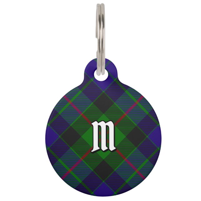 Médaillon Pour Animaux Balise Clan Gunn Tartan Pet ID (Devant)
