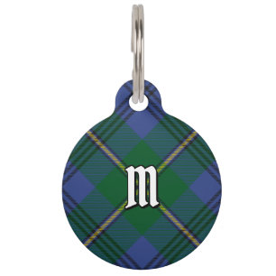 Médaillon Pour Animaux Balise Clan Johnston Tartan Pet ID