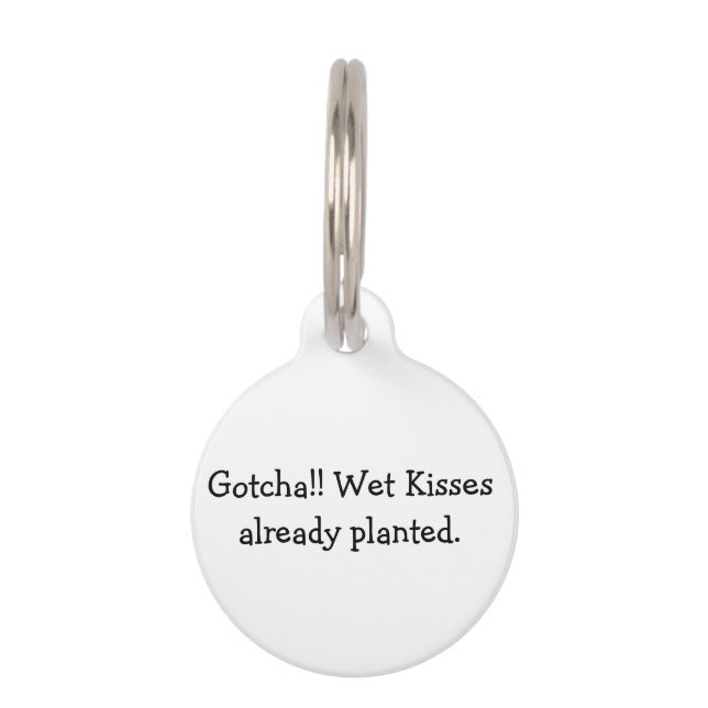 Médaillon Pour Animaux Balise de chien amusant, identification (Devant)