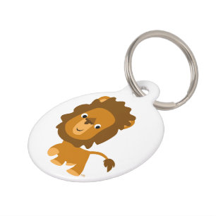 Médaillon Pour Animaux Balise de contenu de dessin mignon Chien de lion