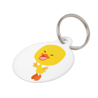 Médaillon Pour Animaux Balise de dessin animé mignon Chien en Canard
