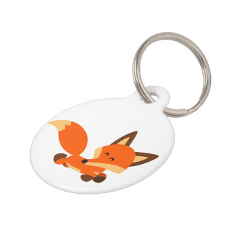 Médaillon Pour Animaux Balise de dessin de la flotte mignonne Fox Dog