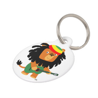 Médaillon Pour Animaux Balise de dessin mignon Lion de Chien Sion