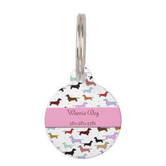 Médaillon Pour Animaux Balise de nom de l'animal de compagnie Weenie Dog