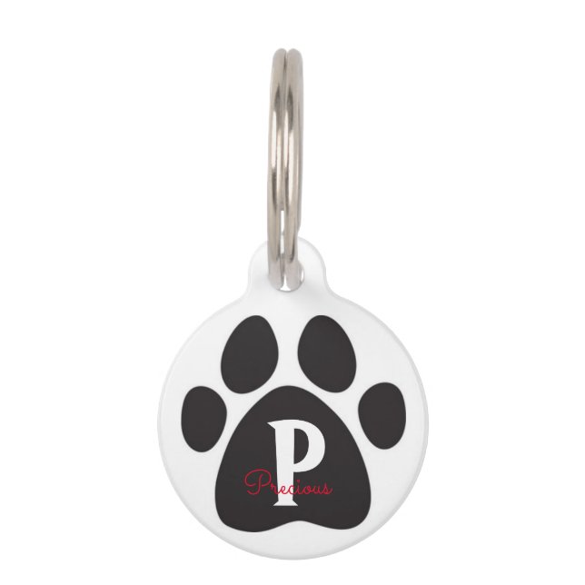 Médaillon Pour Animaux Balise/devis d'animal personnalisé arrondi (Devant)