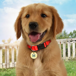 Médaillon Pour Animaux Balise d'identification de chien de monogramme per