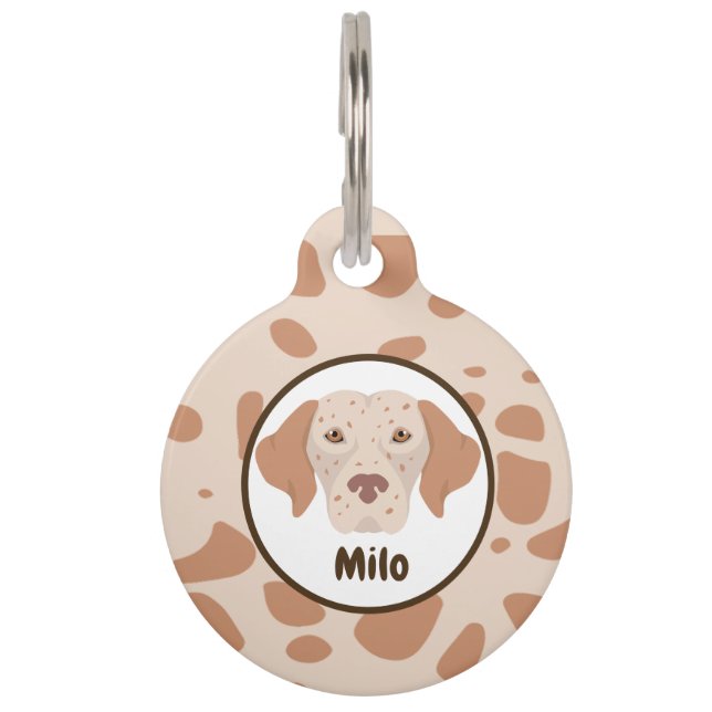 Médaillon Pour Animaux Balise d'identification de chien personnalisable b (Devant)